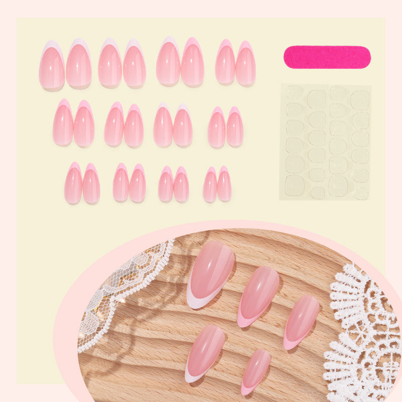 Premium Press-On Nail Set with Elegant French Tip Design Kalsten