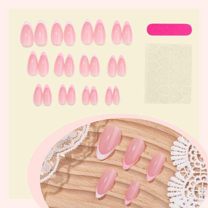 Premium Press-On Nail Set with Elegant French Tip Design Kalsten