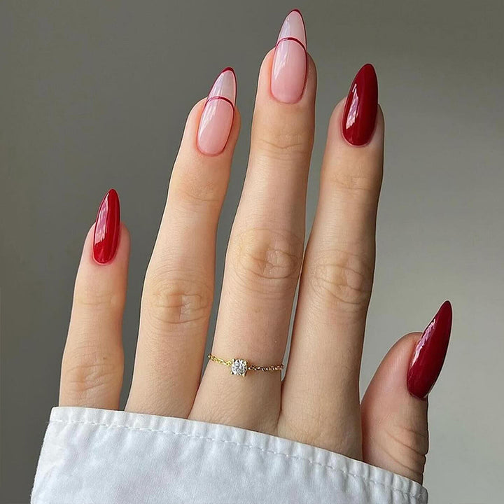 Artful stiletto nails with heart-shaped accents Kalsten