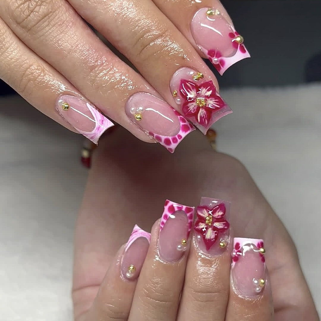 Decorative Floral Nail Art Extensions Kalsten