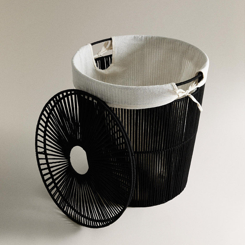 Stylish laundry basket with decorative cover Kalsten