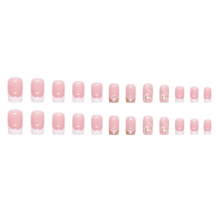 Heart-Design Press-On Nail Art Tips Kalsten