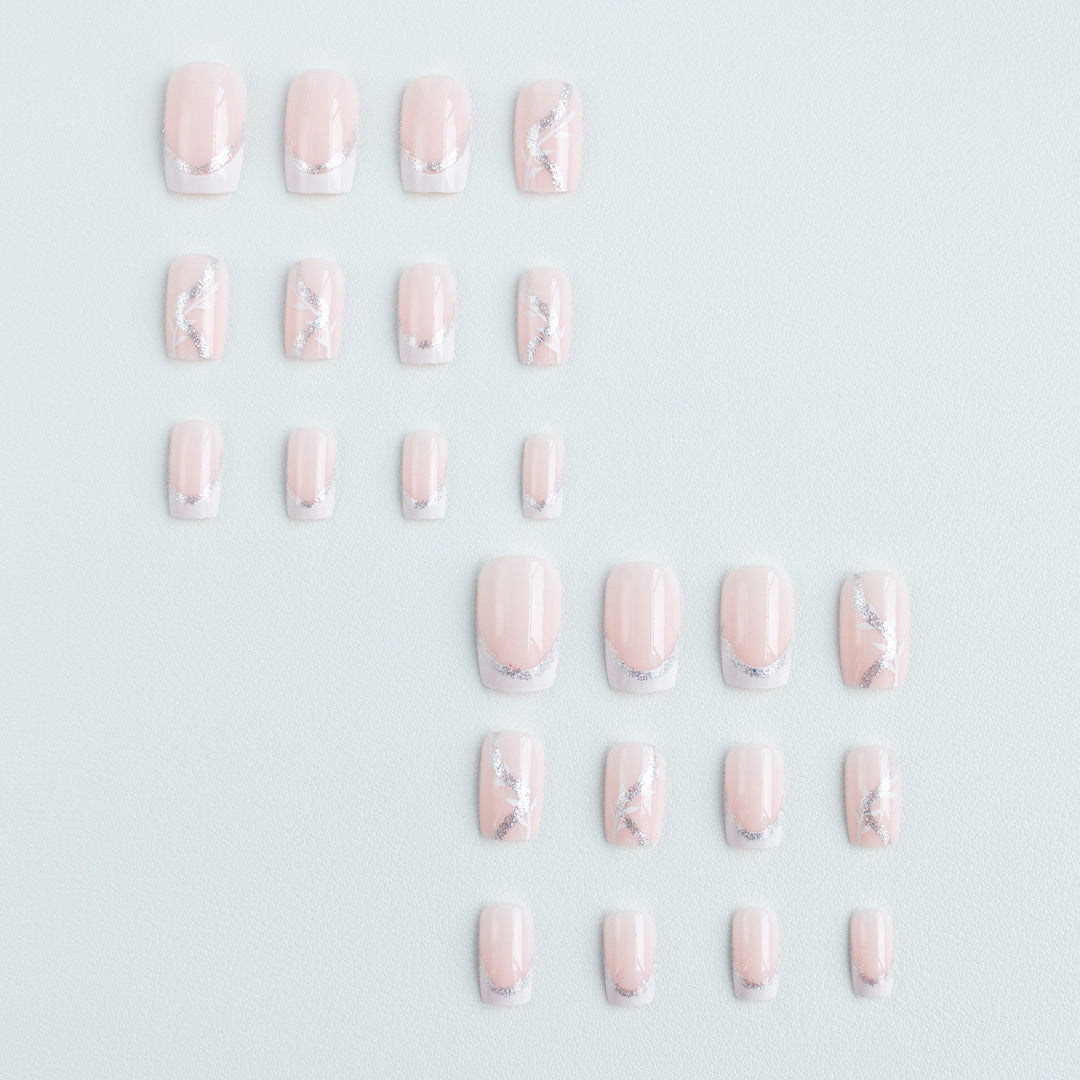 Elegant Floral Acrylic Nail Design