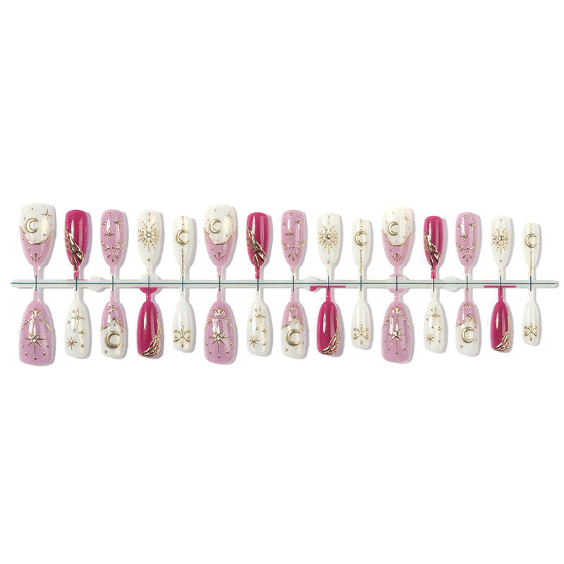 Celestial Theme Press-On Nail Art Set kalsten