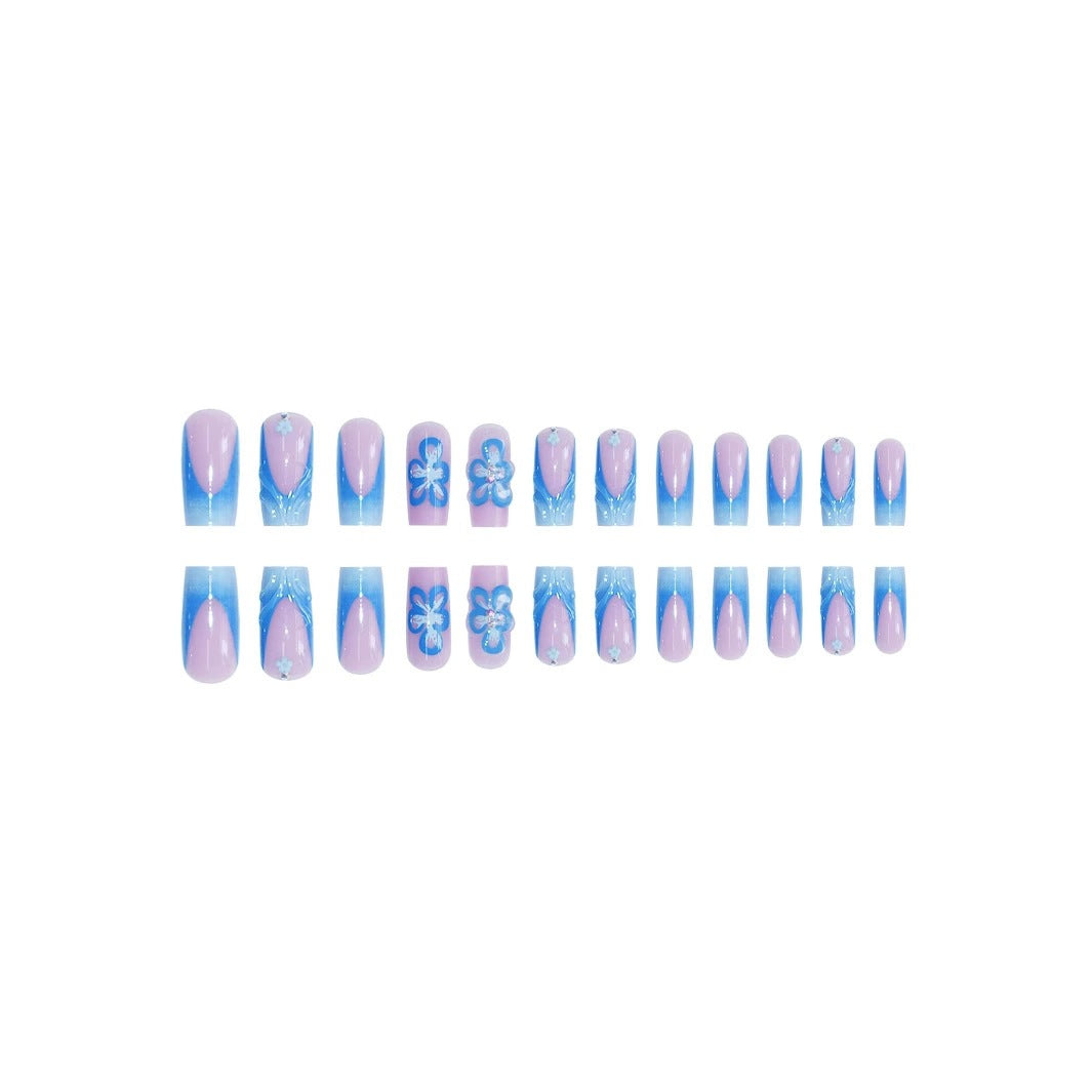 Artistic Floral Acrylic Press-On Nails Kalsten