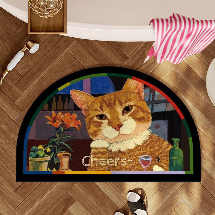 Cat-Themed Bath Mat Kalsten