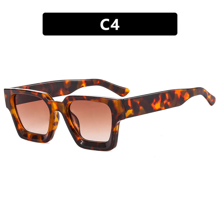 Ladies fashionable square sunglasses with sturdy frame and yellow lenses Kalsten