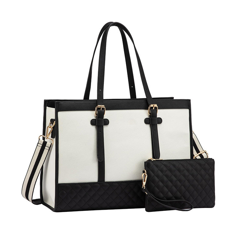 Elegant Tote Bag with Removable Cosmetic Pouch Kalsten