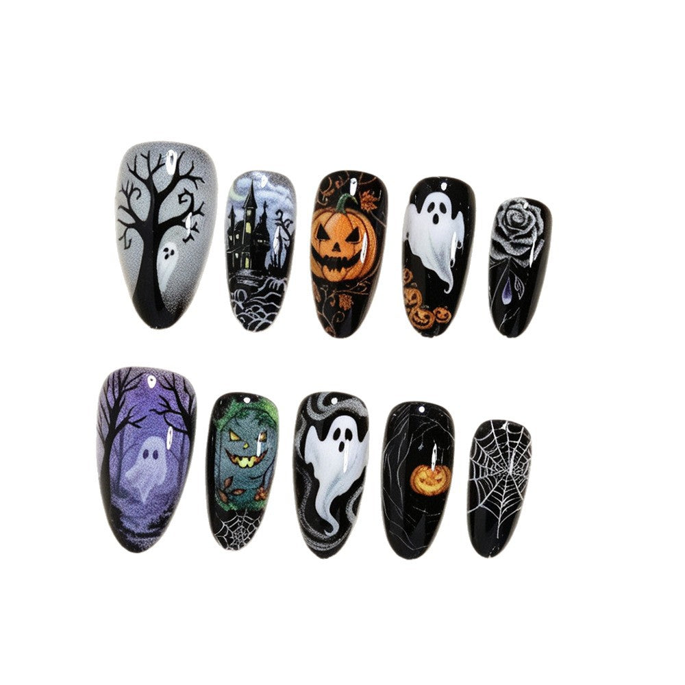 Halloween-Themed Press-On Nail Art Design Set Kalsten