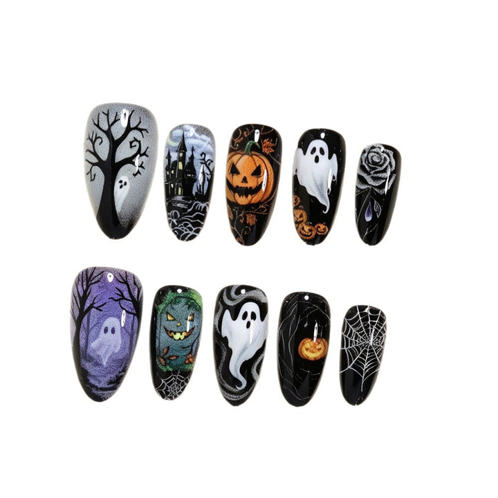 Halloween-Themed Press-On Nail Art Design Set Kalsten