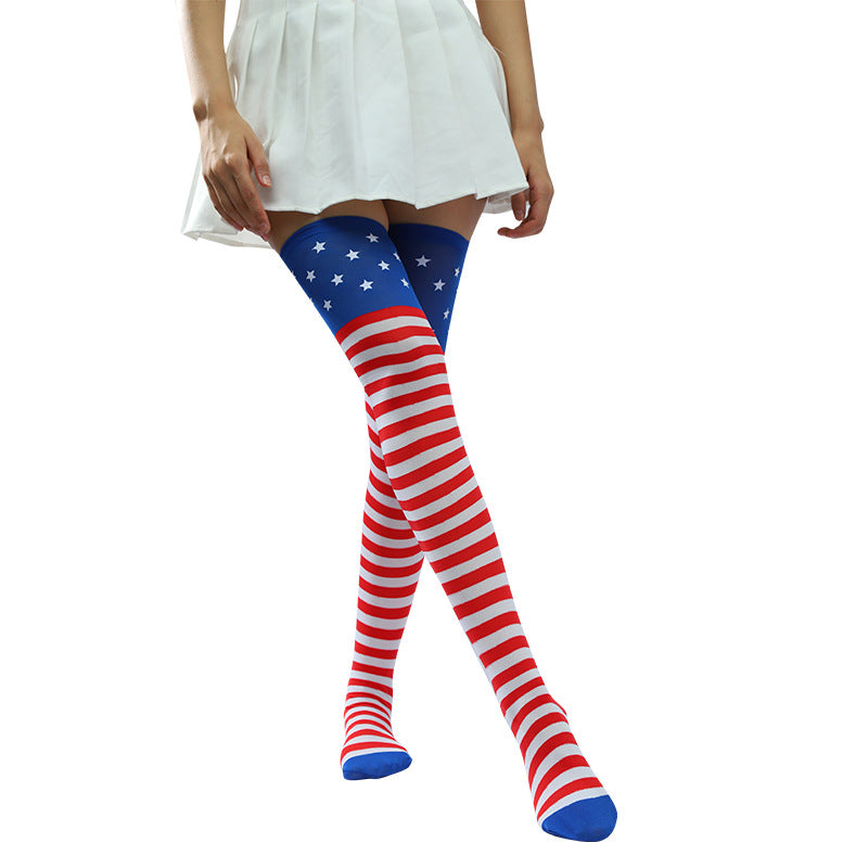 Women's nan star-print over-the-knee compression socks with cushioned sole and silicone grip Kalsten