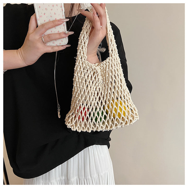 Hand-knotted tote bag with breathable structure Kalsten