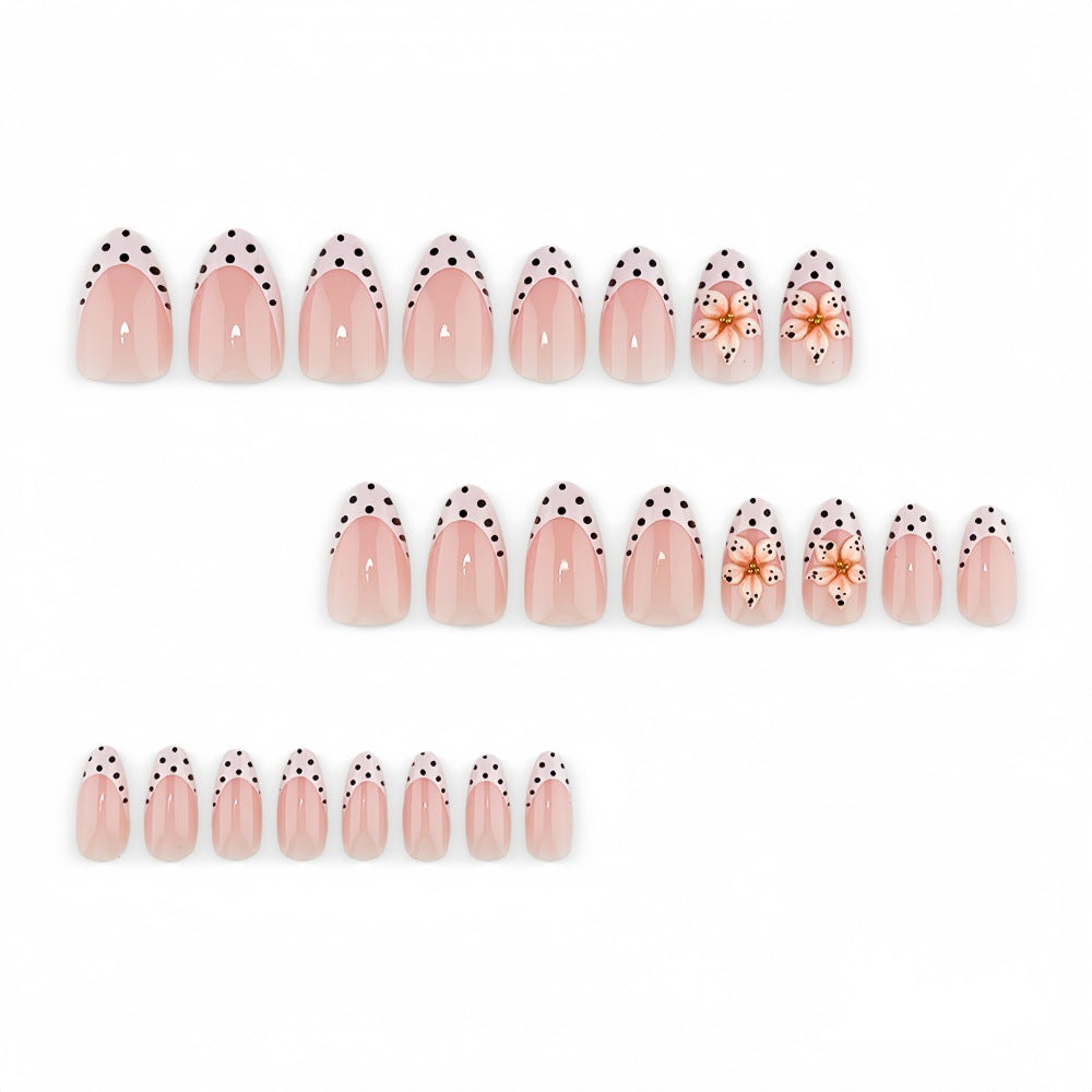 Art Nails in Elegant Flower and Dot Design Kalsten