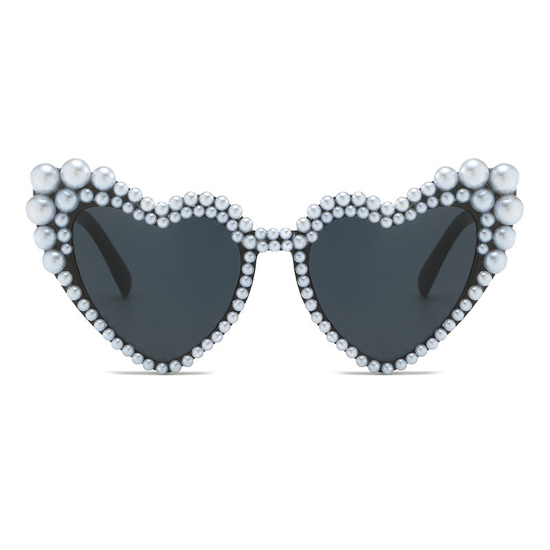 Cat-Eye Pearl-Embellished Sunglasses Kalsten