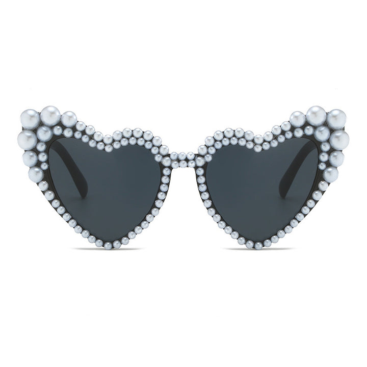 Cat-Eye Pearl-Embellished Sunglasses Kalsten