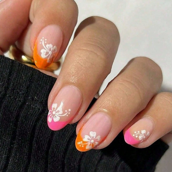 Floral Ombre Nail Art Enhancements Kalsten