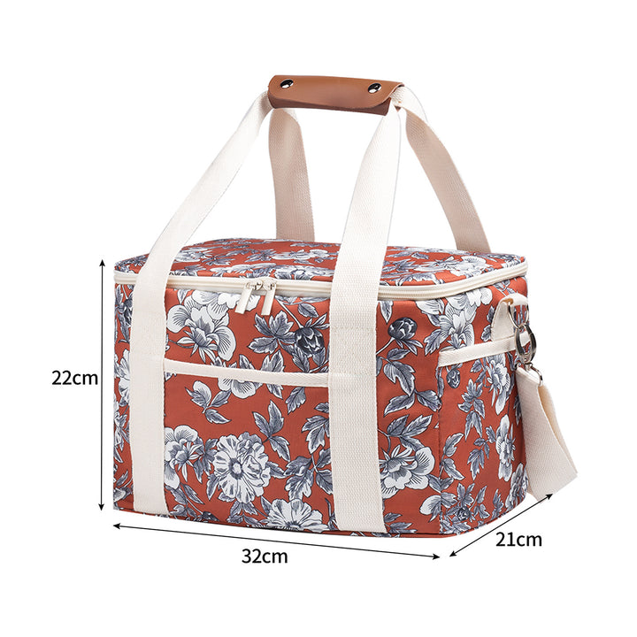 Insulated Floral Design Lunch Cooler Bag