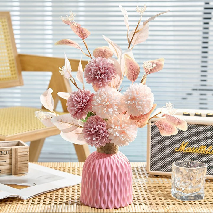 Artificial Floral Bouquet Arrangement with Eucalyptus