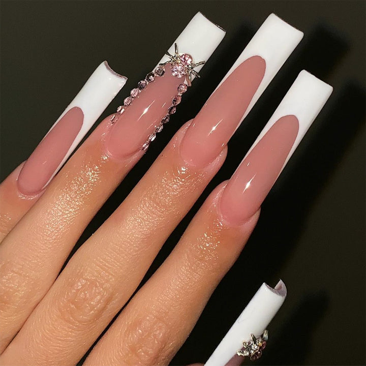 Glamorous artificial nail tips with 3D decorative elements Kalsten