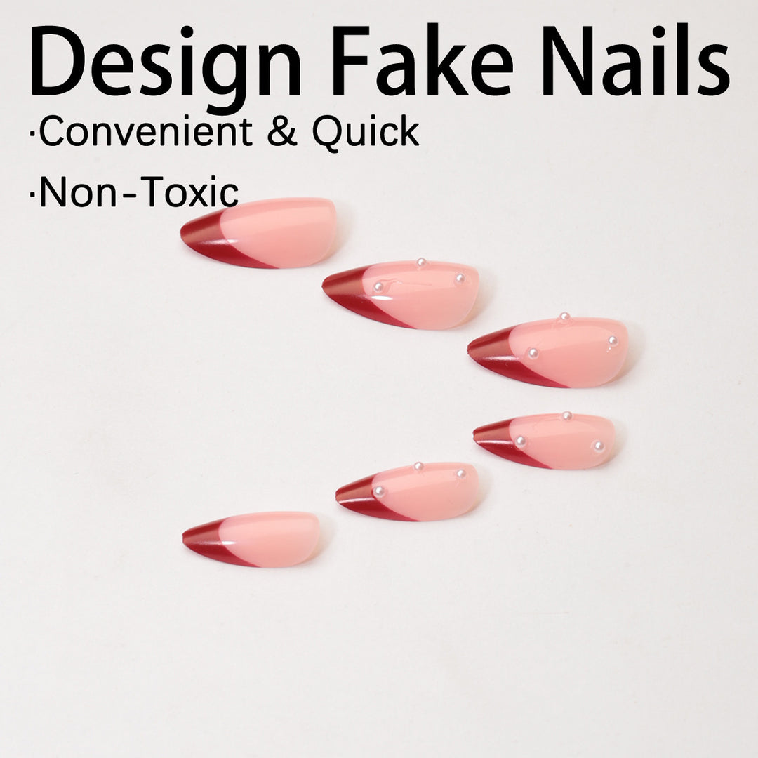 Artificial nail set with glamorous accents and elegant tips Kalsten