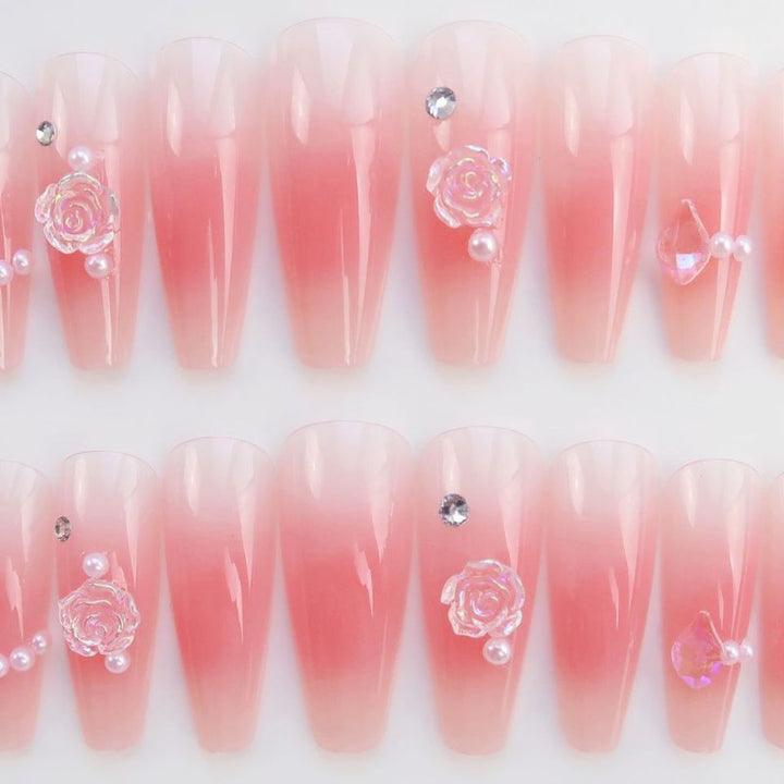 Premium Decorative Rhinestone Press-On Nail Art Kalsten
