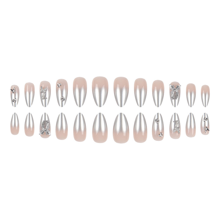 Glamorous Metallic Stiletto Press-On Nails Kalsten