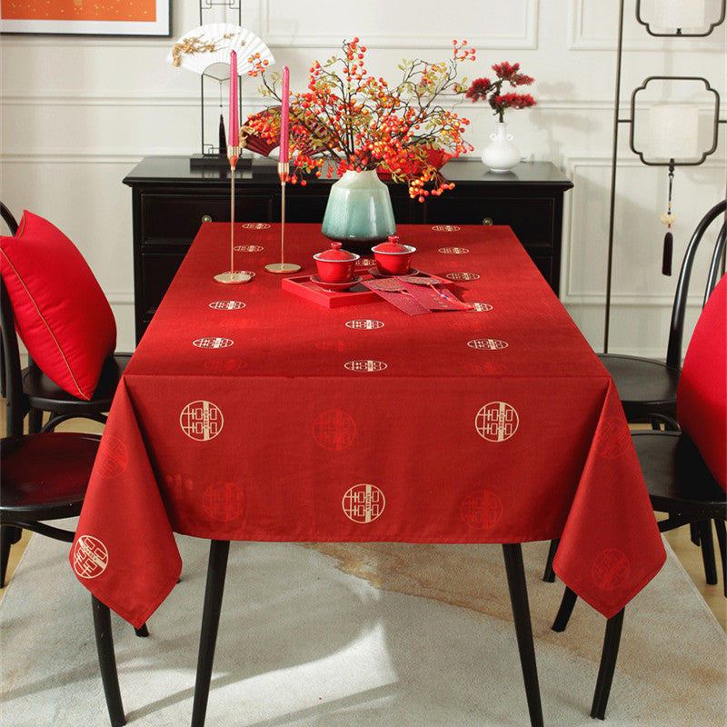 Festive Floral Pattern Table Cover
