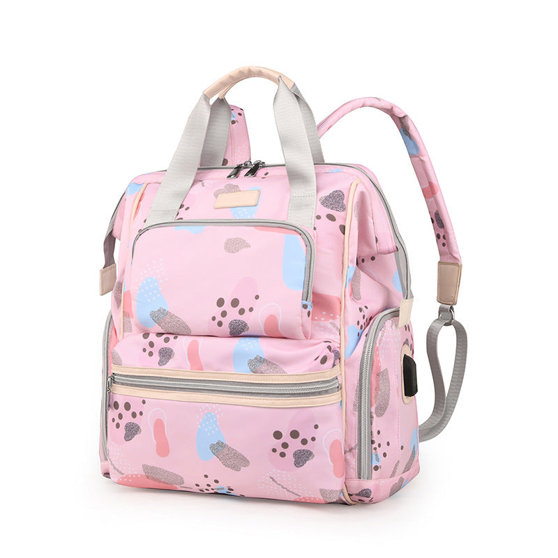 Multi-Functional Patterned Diaper Backpack Kalsten