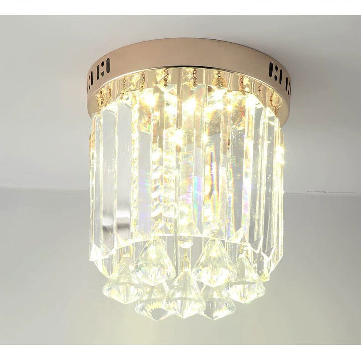 Crystal Cylinder Ceiling Light
