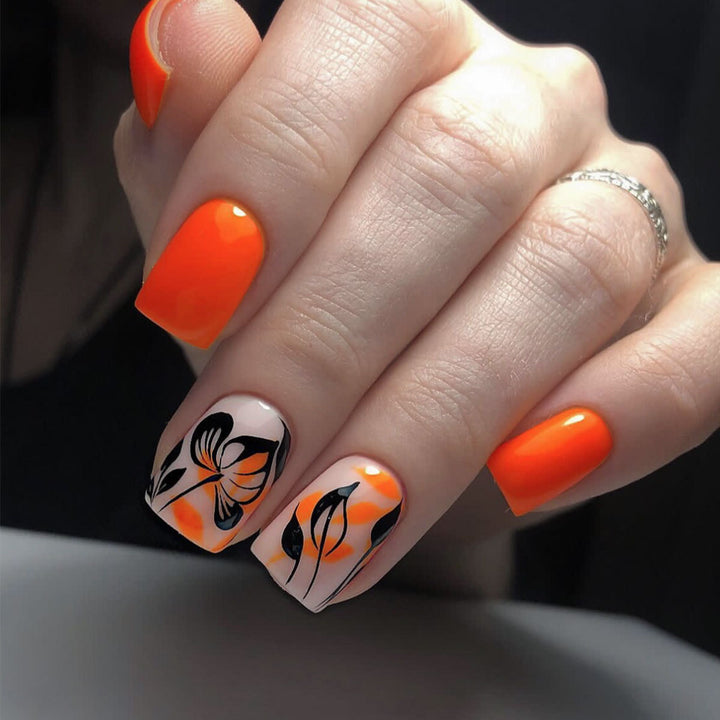 Artistic Floral Nail Art Design Kalsten