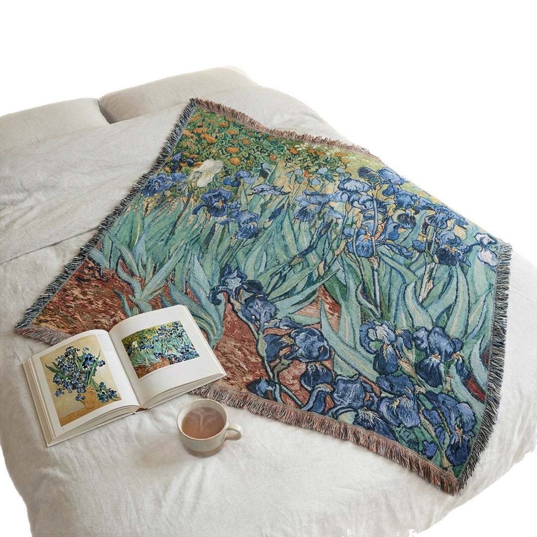 Artistic Vintage-Inspired Tapestry Blanket
