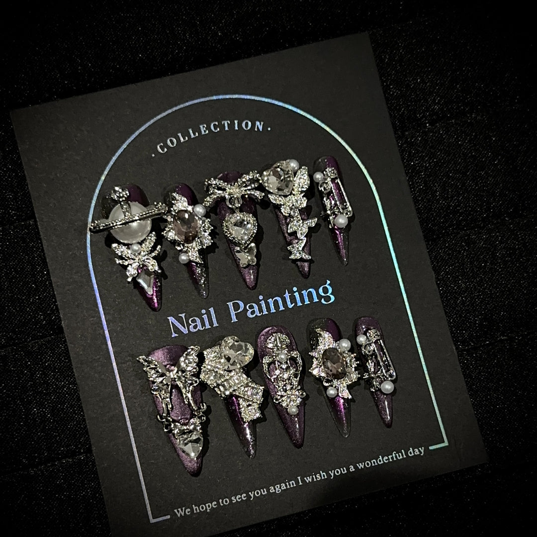 Decorative Stiletto Press-On Nail Collection