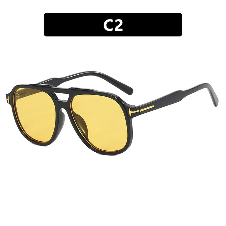 Women's fashionable sunglasses with polygonal frame and protective lenses Kalsten