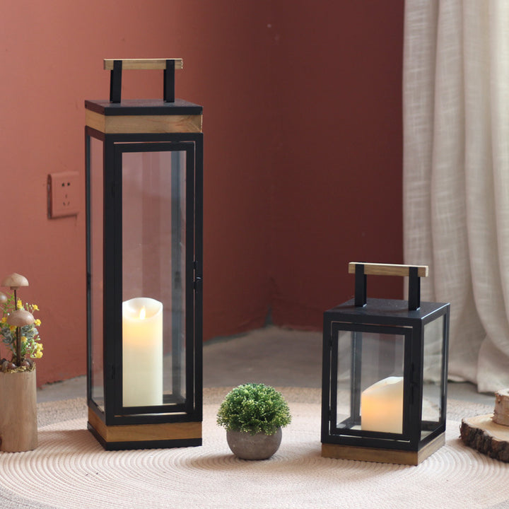 Decorative Lantern with Wooden Handle Kalsten