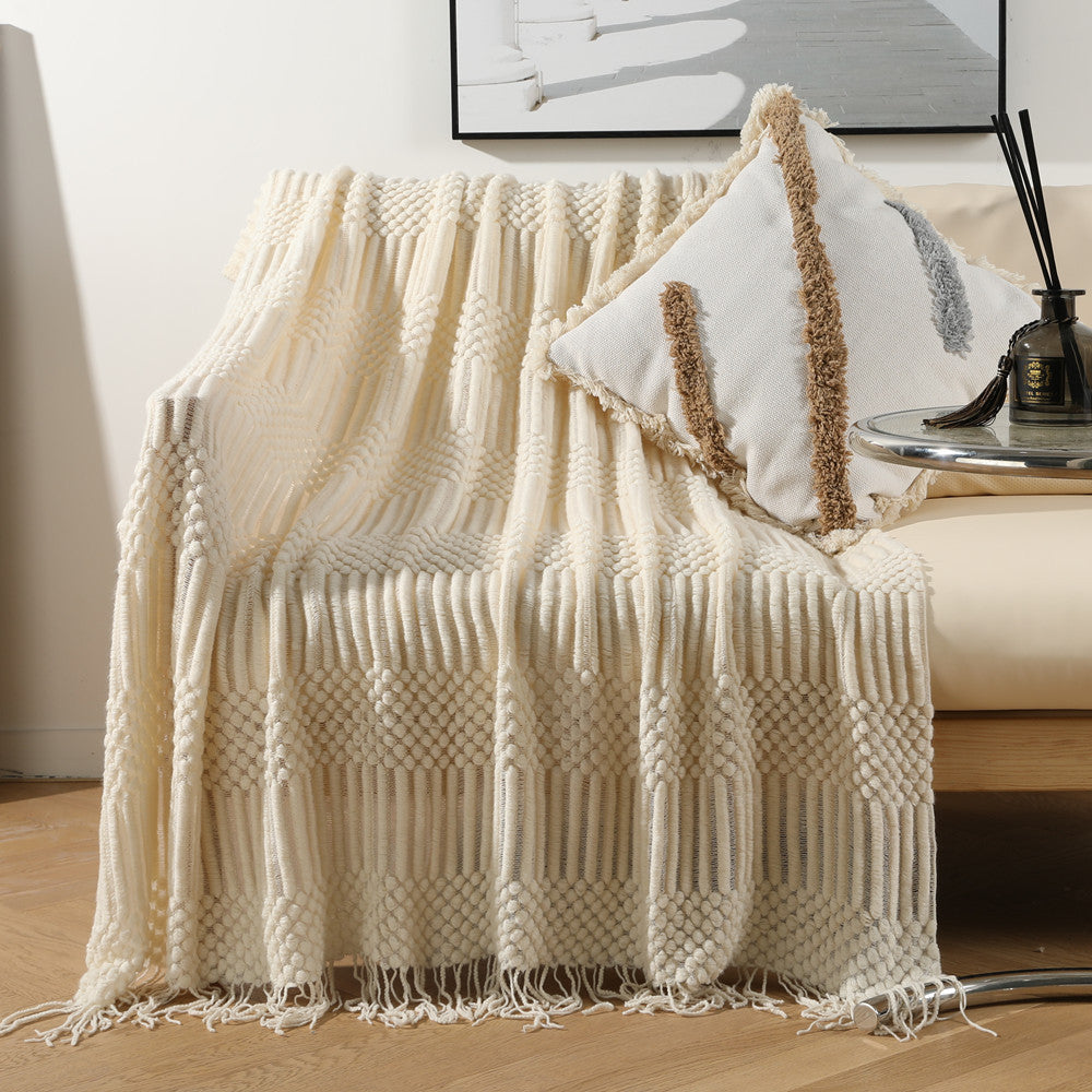Cozy Textured Throw Blanket