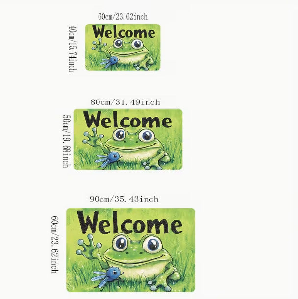 Cute Cartoon Frog Welcome Mat Kalsten