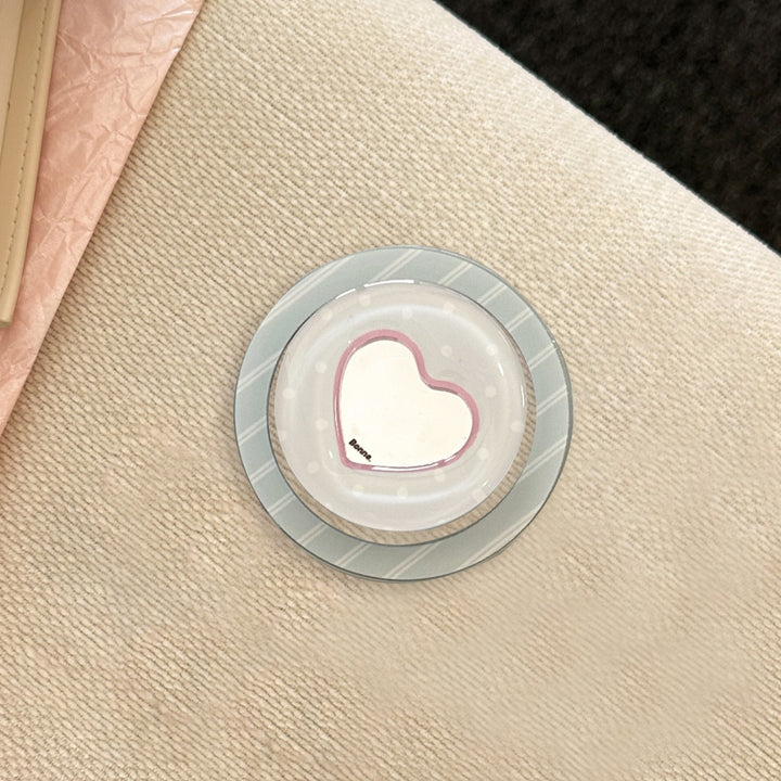 Heart-shaped coaster with playful design Kalsten