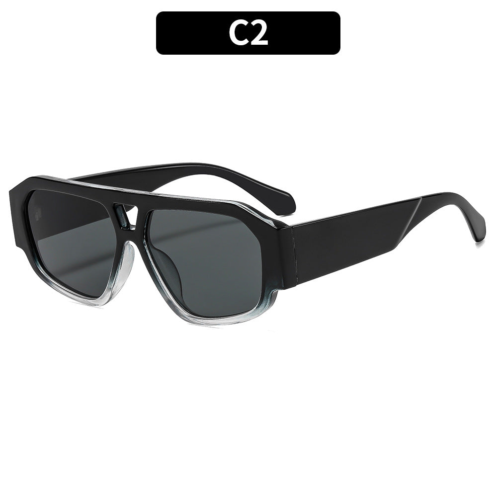 Bold Geometric Shield Sunglasses  1787664388