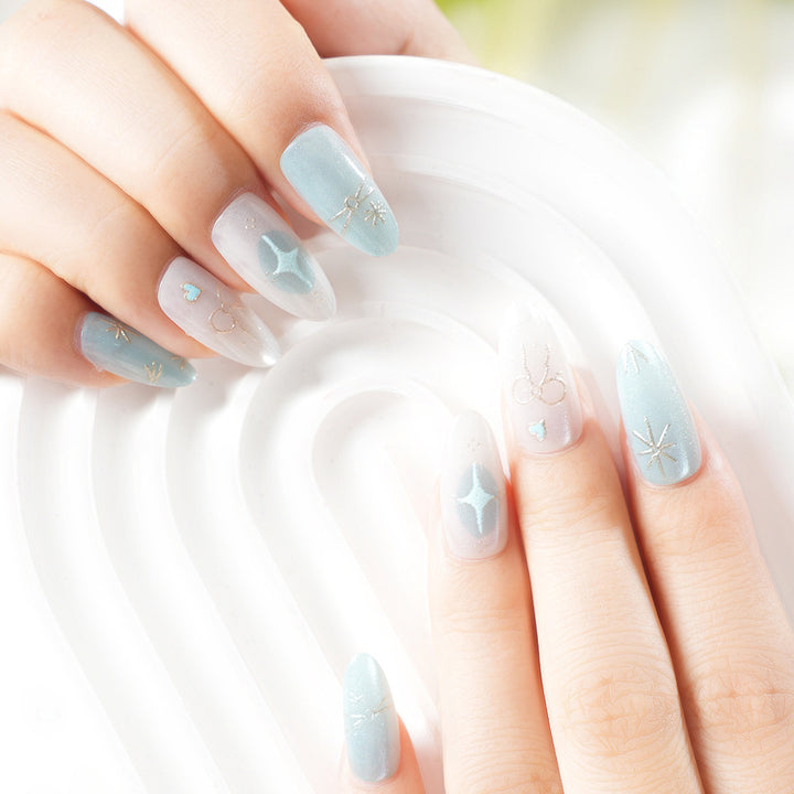 Elegant Almond-Shaped Press-On Nails Kalsten