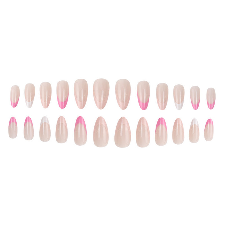 Elegant Stiletto Press-On Nails with Unique French Tips Kalsten
