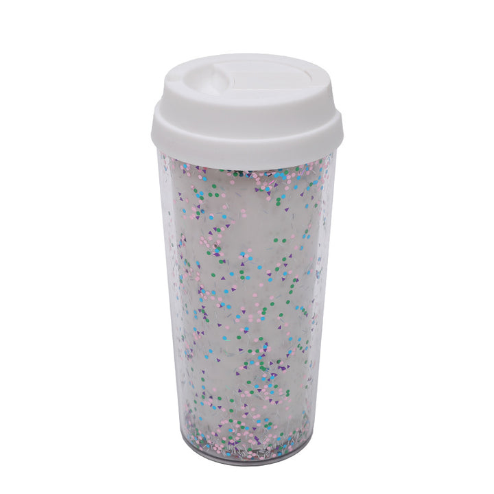 Ladies Glitter Drinking Cup with Leak-Proof Lid and Ergonomic Handle Kalsten