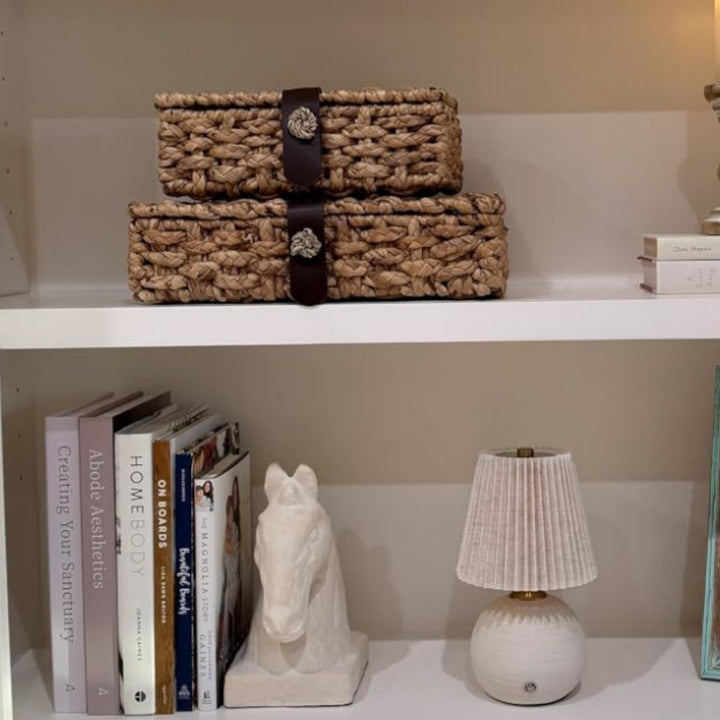 Handcrafted Storage Box Made of Braided Natural Material Kalsten