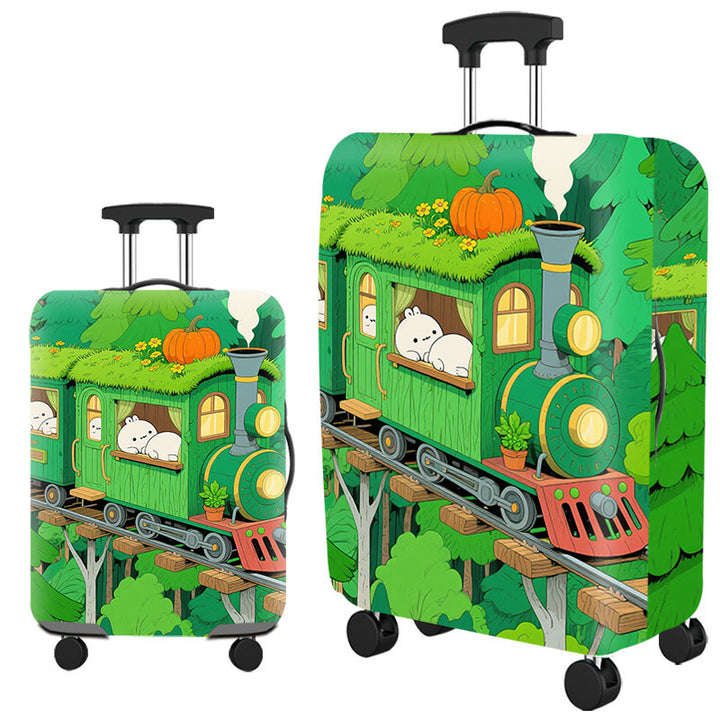 Tropical Leaf Print Hard Shell Luggage Kalsten