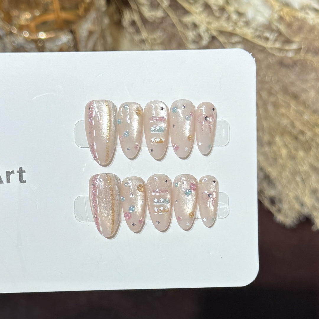 Starry Galaxy-Inspired Press-On Nail Art Set Kalsten