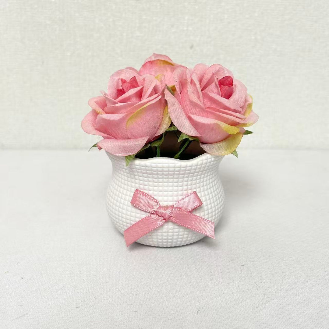 Decorative Faux Rose Plant Arrangement for Home Decor