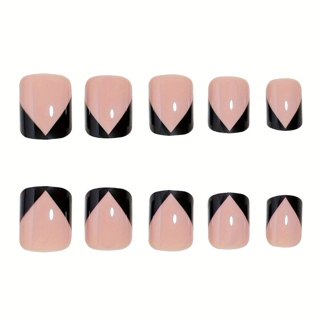 Elegant Two-Tone Nail Art Kalsten