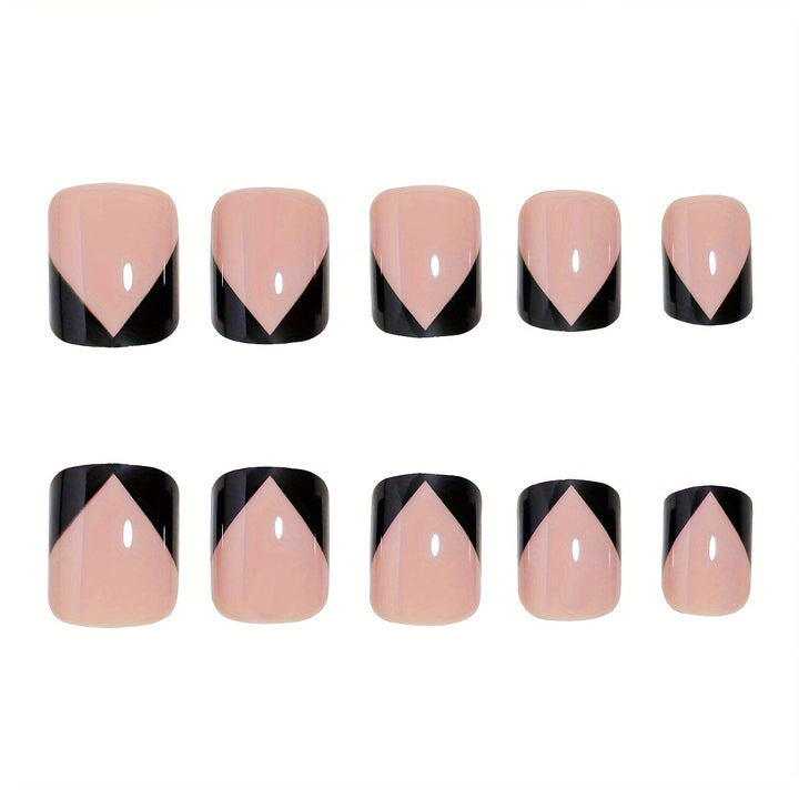Elegant Two-Tone Nail Art Kalsten