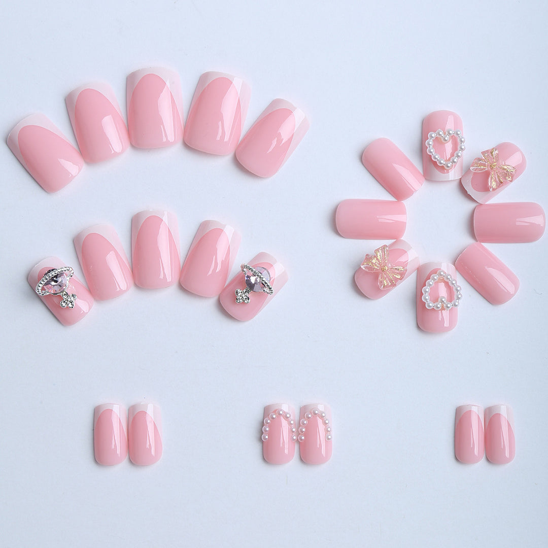 Artificial nails with romantic 3D applications Kalsten