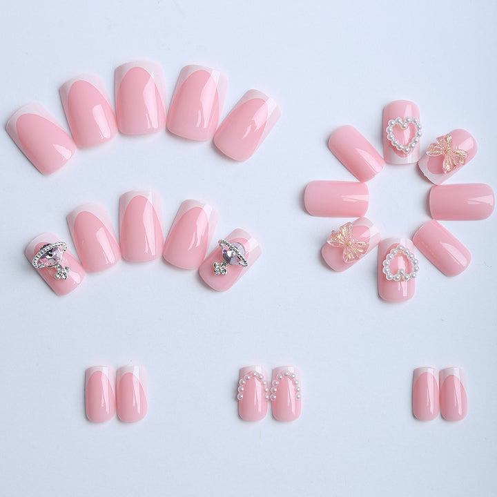 Artificial nails with romantic 3D applications Kalsten