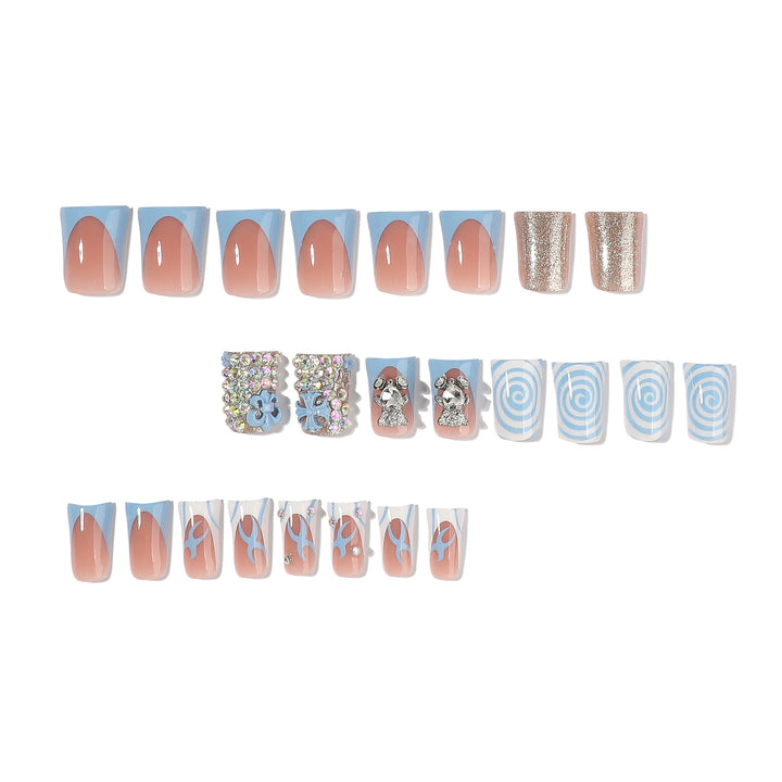 Artful nail art with cute animal motifs and glitter accents Kalsten